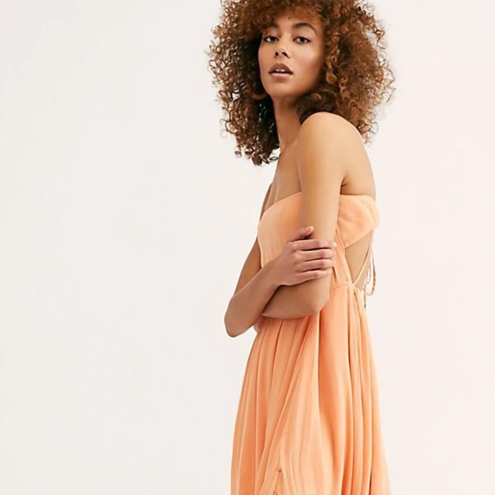 Free People Yes Please Sexy Strappy Open Back Side Slit Maxi Dress - Picture 6 of 11